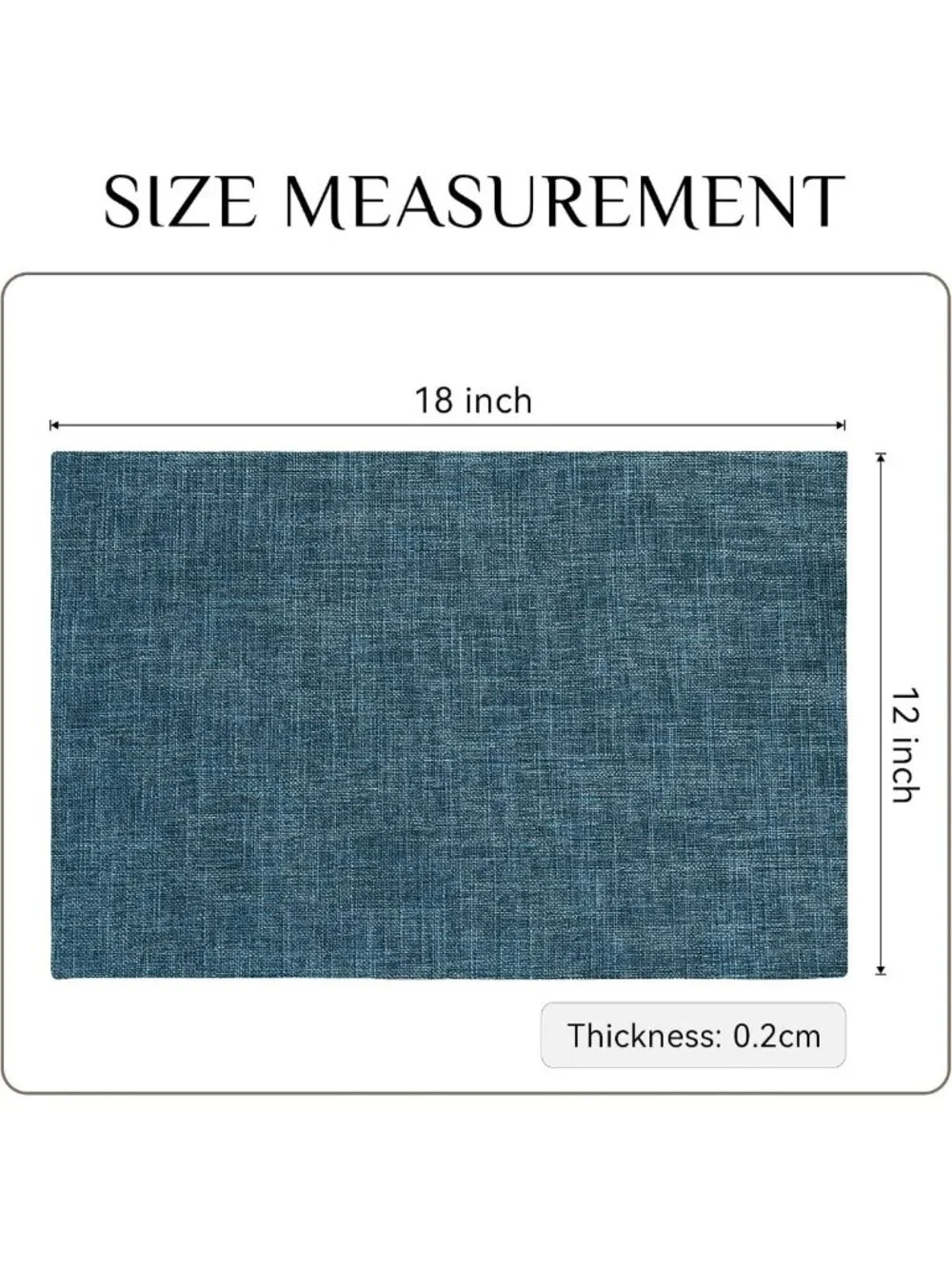 Set of 4 Rustic Faux Linen Placemats - Heat Resistant, Washable, Non-Slip Table